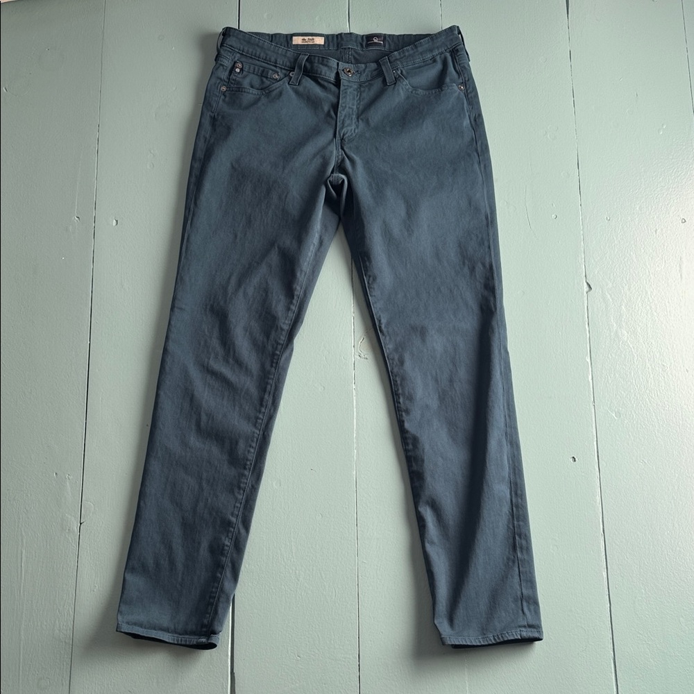 AG Adriano Goldschmied teal Cigarette Leg Jeans size 31 regular stilt